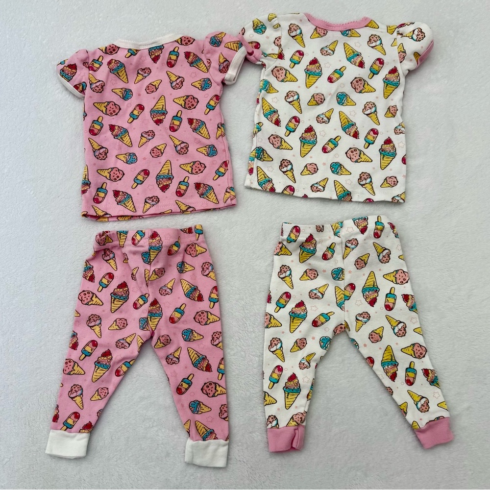 Sweet and Soft Paris Ice Cream Pajamas Size 6-12 Months - Picture 2 of 4